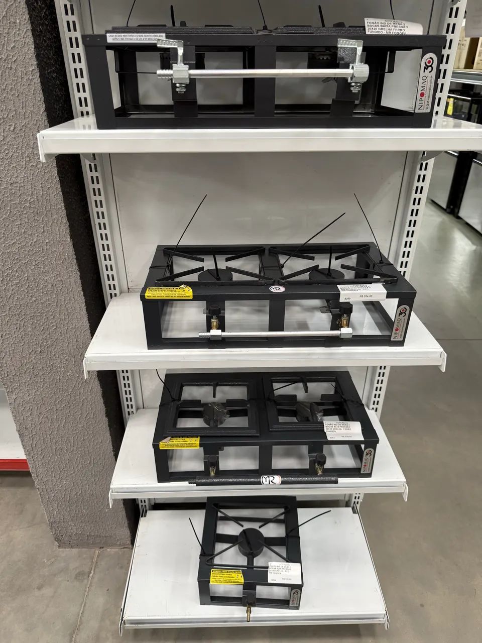 FOGÃO IND DE MESA 1 BOCAS ALTA PRESSÃO 20X20 GRELHA AÇO - MR FOGOES - Foto 5