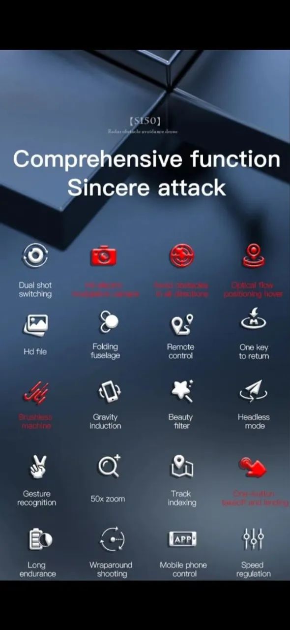 Drone S150 com 2 câmera motores escovado  - Foto 4