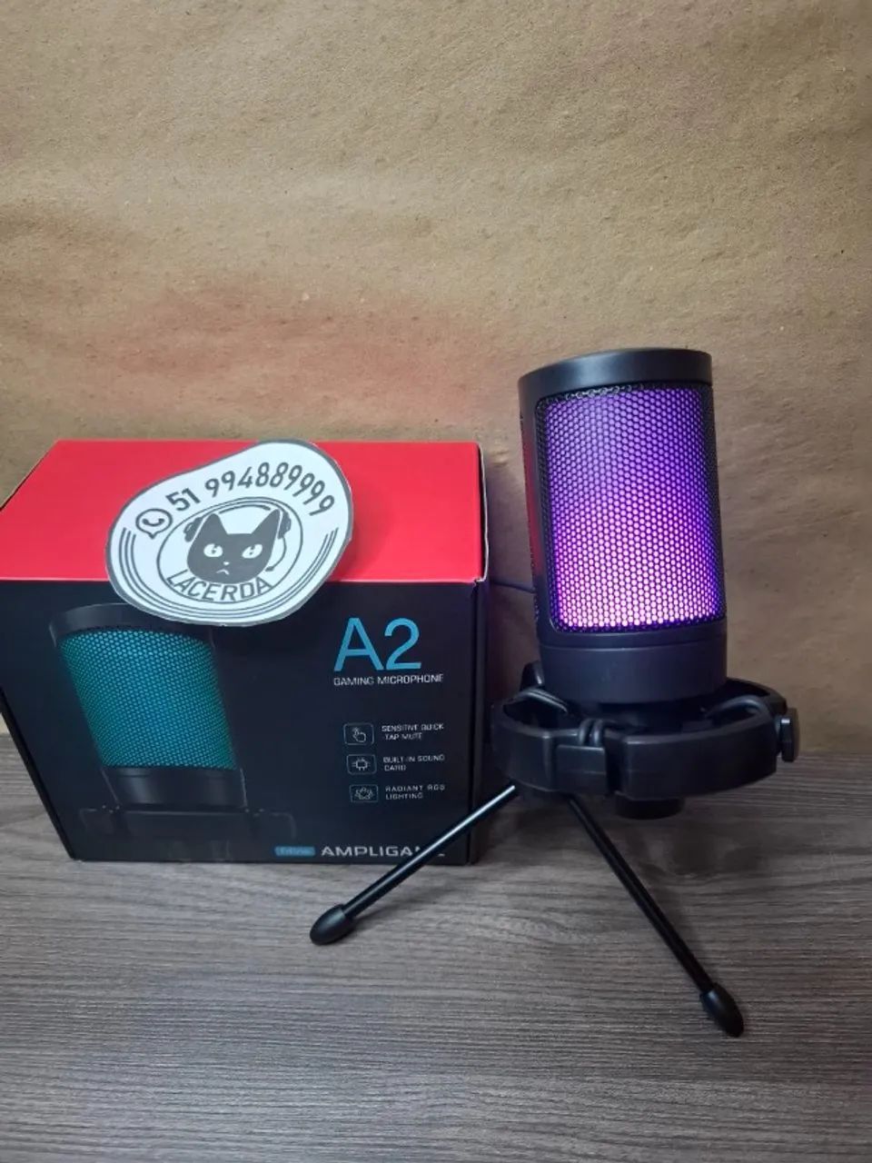 Microfone Condesador Gamer Fifine A2 Preto [Lacrado]