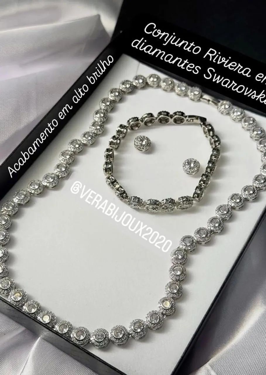 CONJUNTO RIVIERA EM DIAMANTES SWAROVSKI  - Foto 5