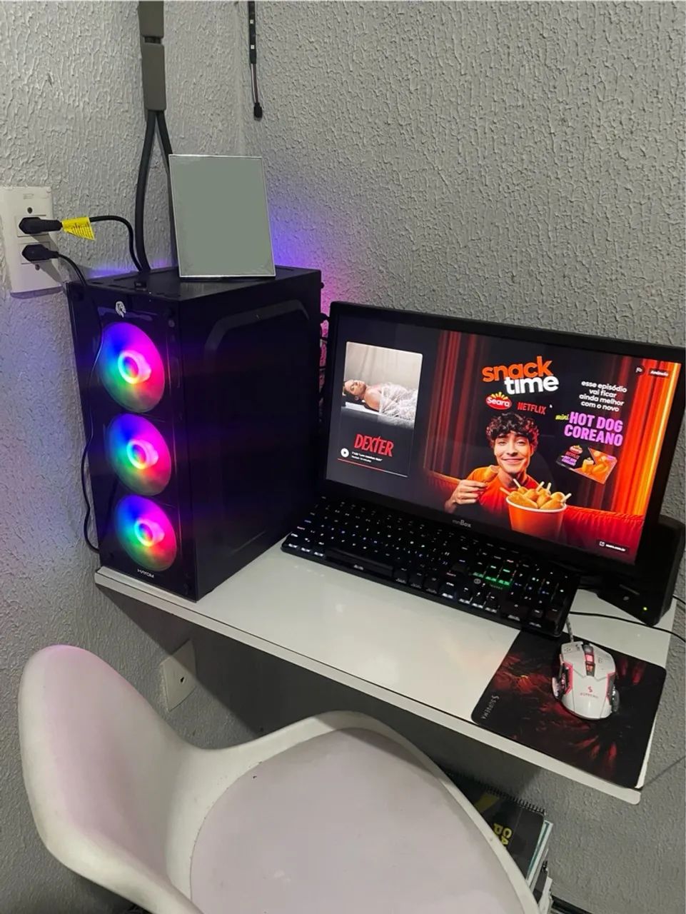 PC Gamer Completo com Iluminação RGB e Monitor
