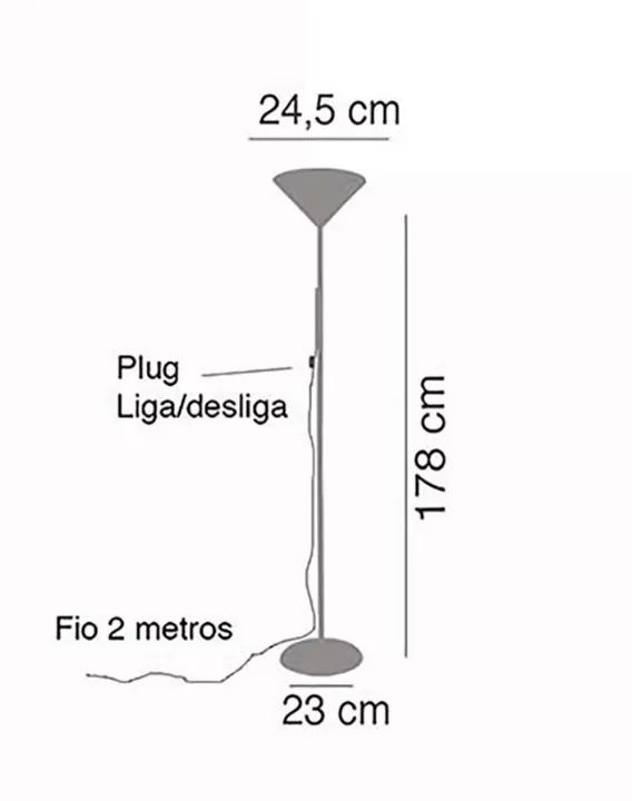 Luminaria  Coluna Retro Elegante Prata  - Foto 2
