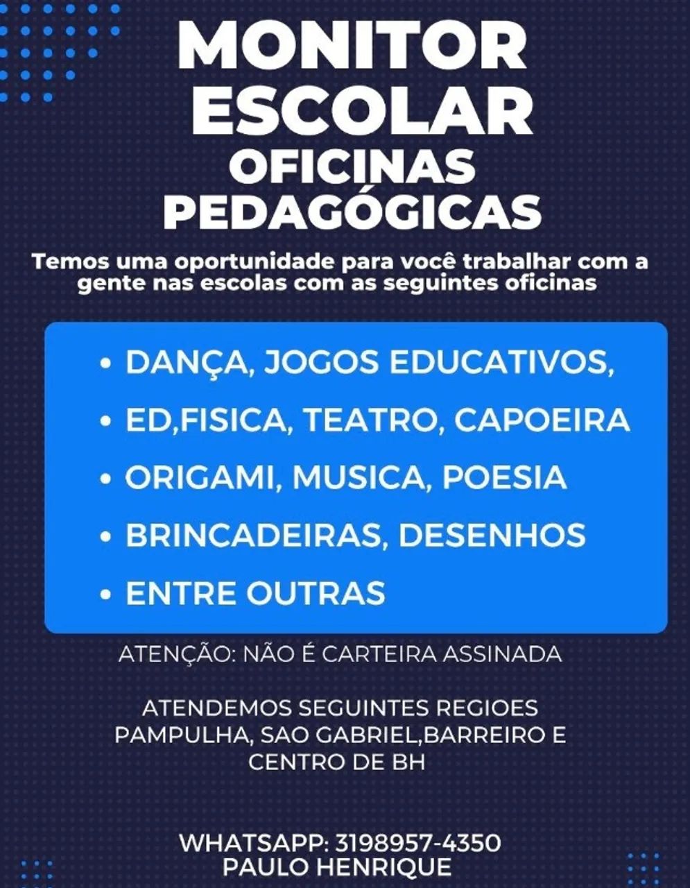 MONITOR ESCOLAR OFICINAS 