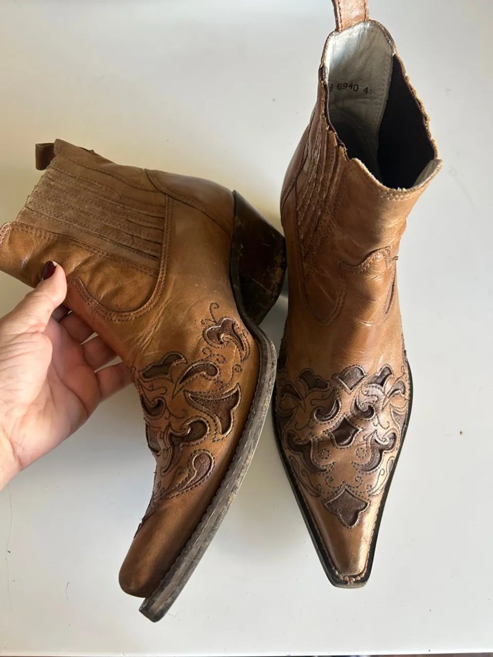 Botas Country Masculina em Couro Legítimo tam 40 - Foto 5
