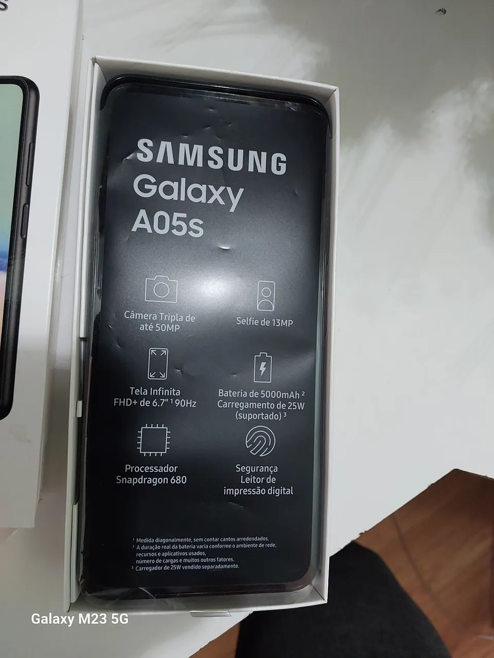 Vendo celular Samsung novo na caixa