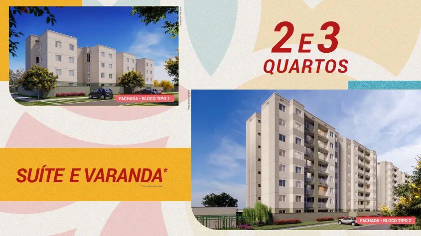 NC - Apts de 2 e 3 quartos com área de lazer completa.