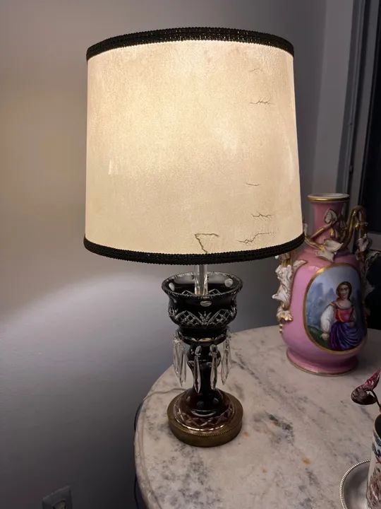 Deslumbrante Abajur em Cristal Double