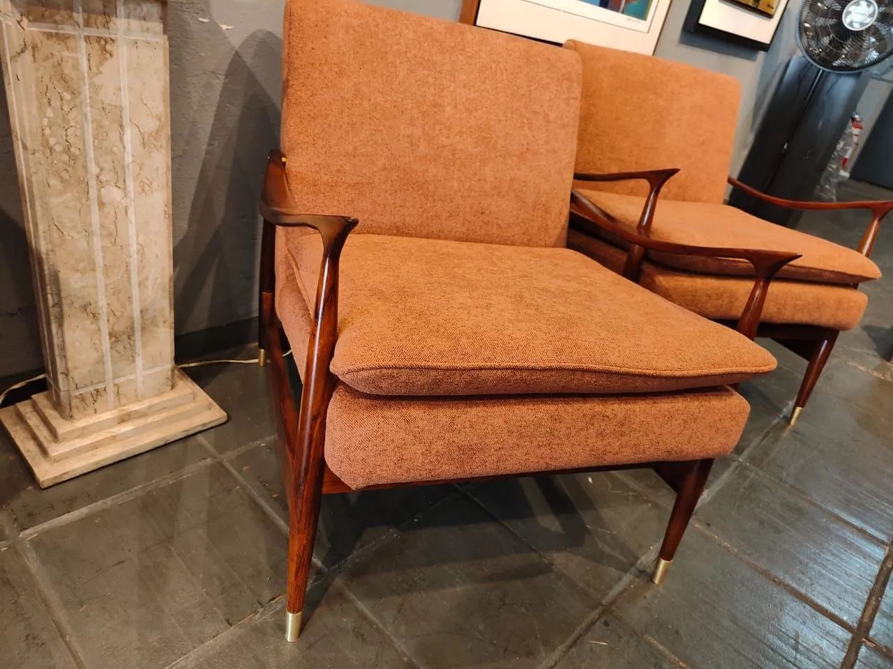 Par de Poltronas Dinamarquesas em Jacarandá