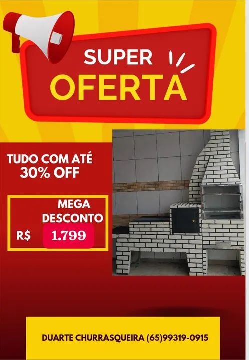 Churrasqueira de Tijolo - Super Oferta!