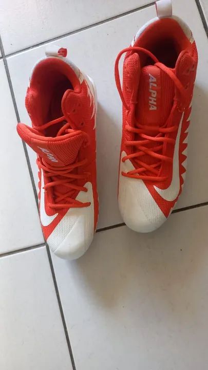 Chuteiras de Futebol e Futebol Americano Nike Alpha Menace Vermelha - Foto 5