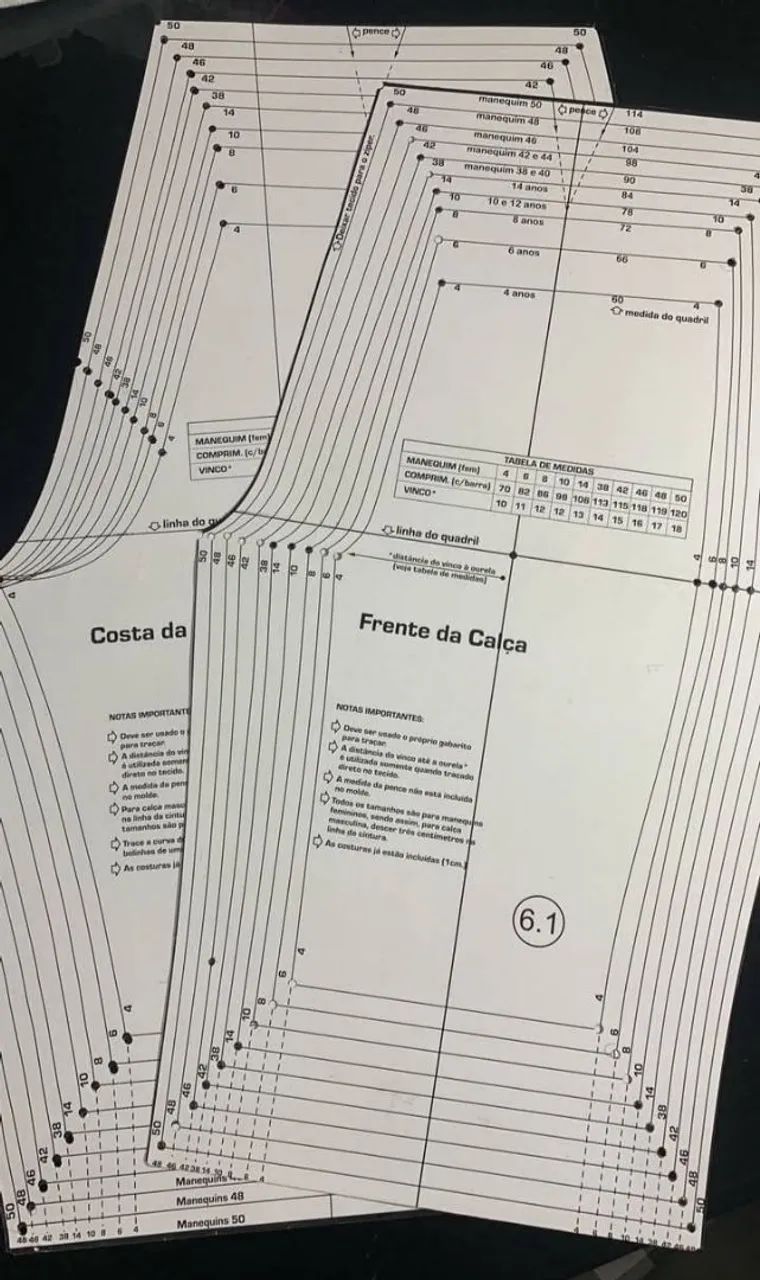 Gabarito + molde para costura - Foto 3