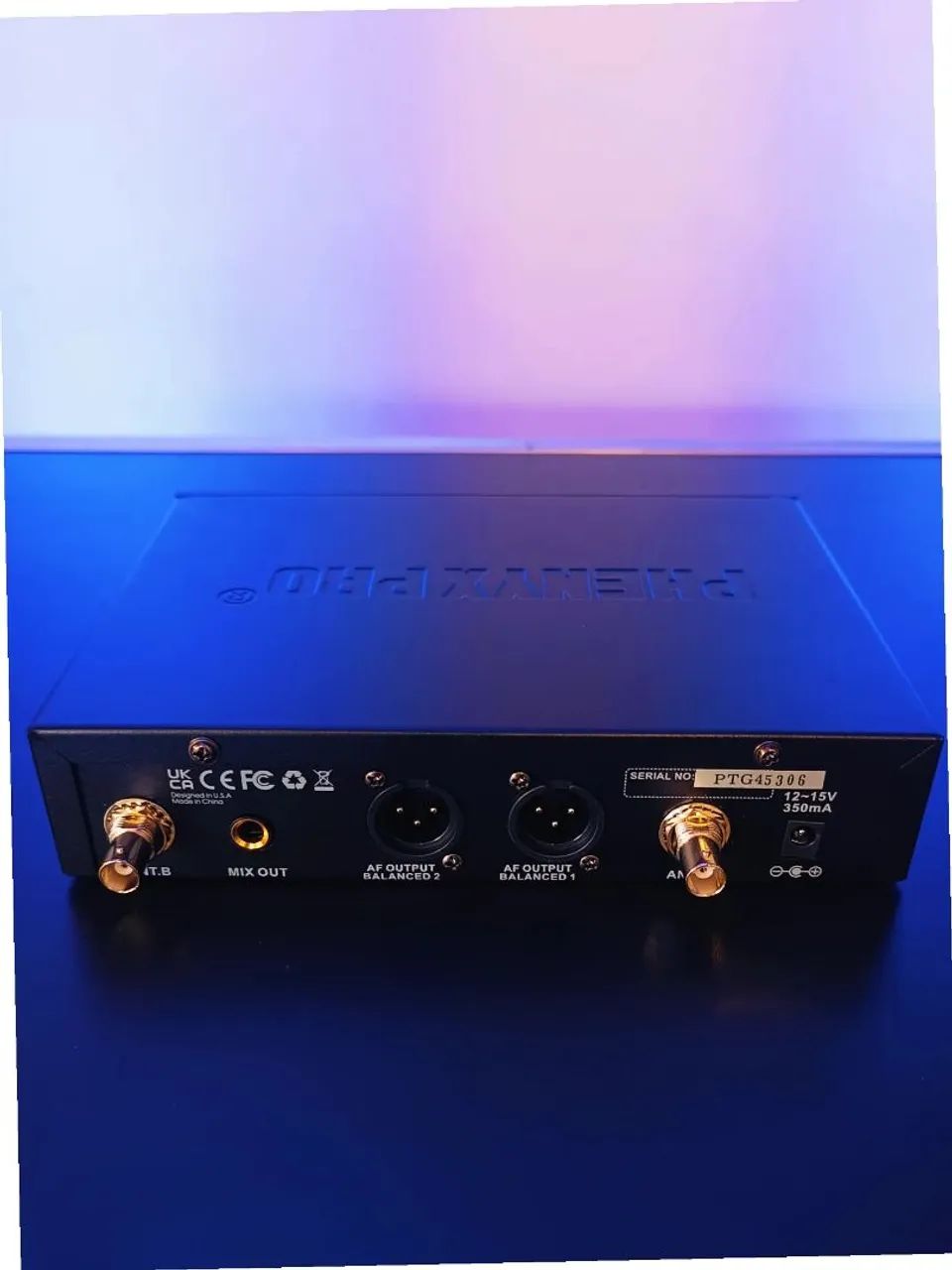 Sistema de Microfone Sem Fio UHF Duplo com Varredura Automática Phenyx Pro PTU-71-2H - Foto 4