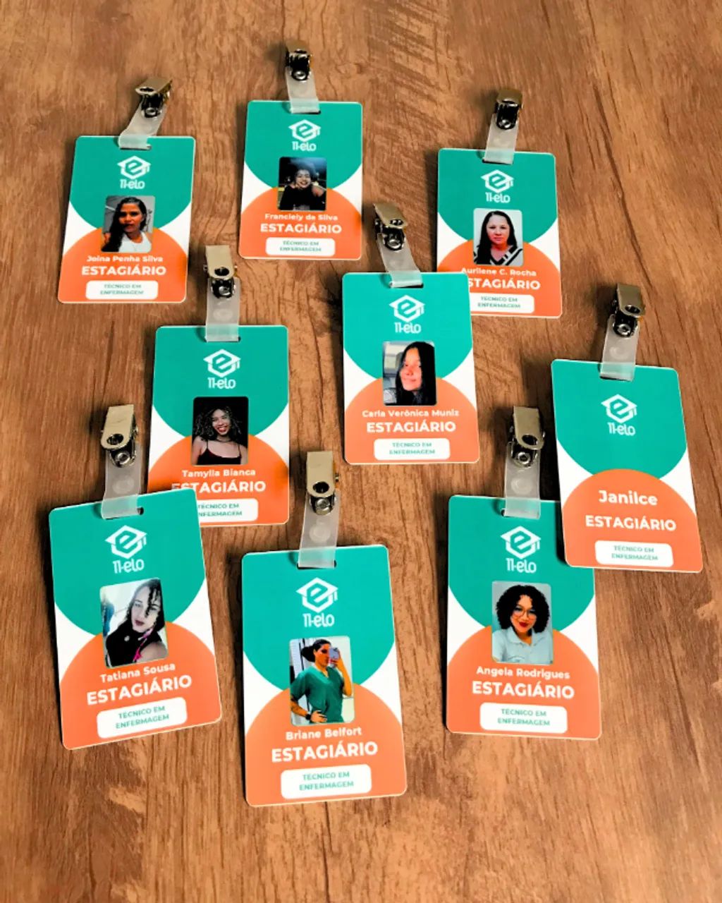 Carteira de identificação crachá em PVC