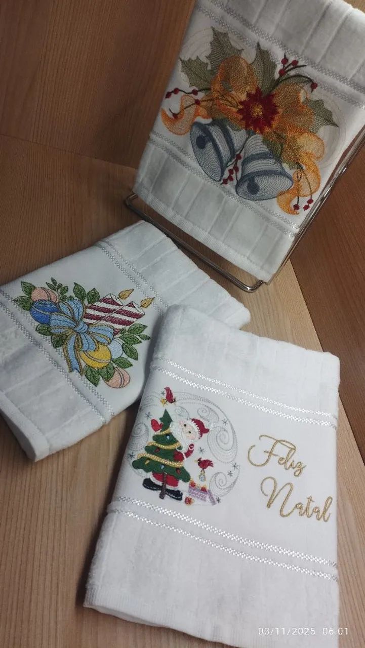  NATAL TOALHAS BORDADAS - Foto 4