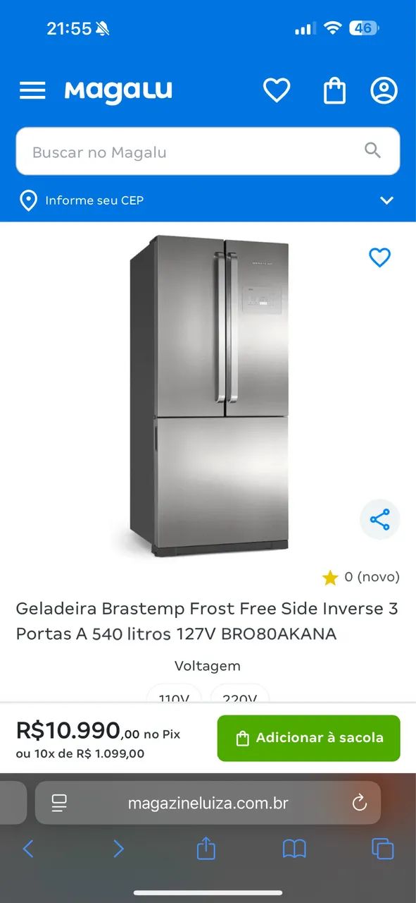 GELADEIRA BRASTEMP