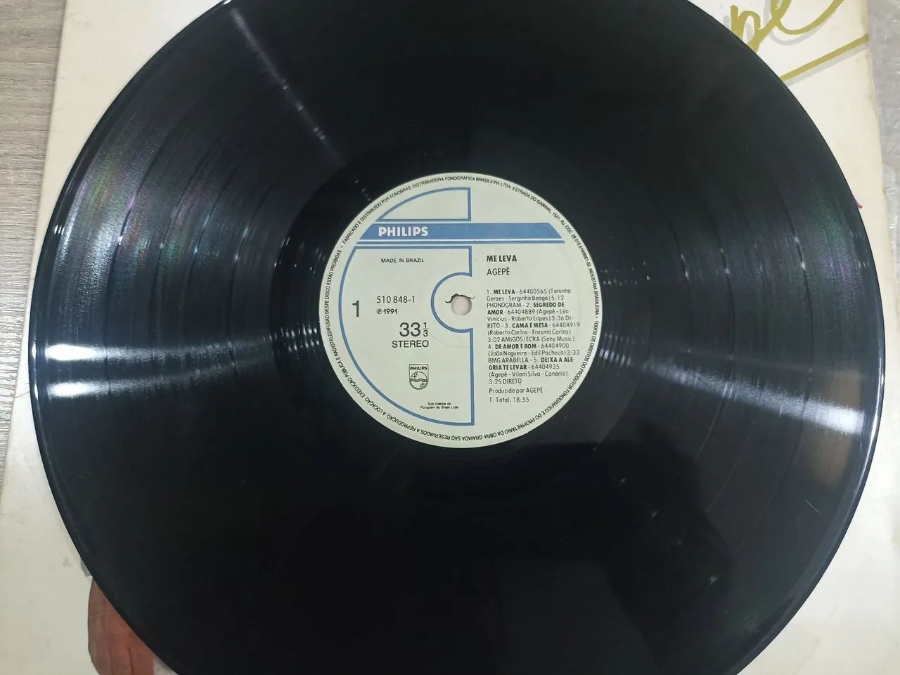 LP vinil Agepê, Me Leva (1991) - Foto 3