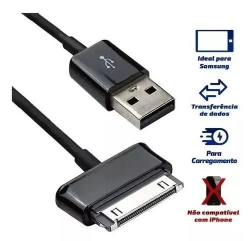  Cabo Carregador/dados Usb Tablet Samsung P1000 P3110 N8000