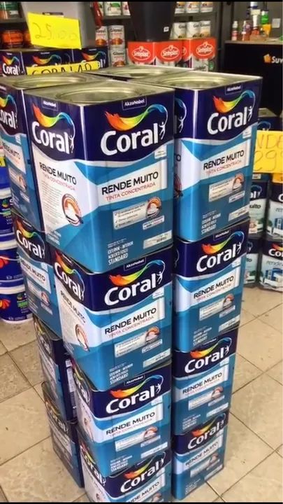 Tinta Coral - Rende Muito - Pacote com 12 latas