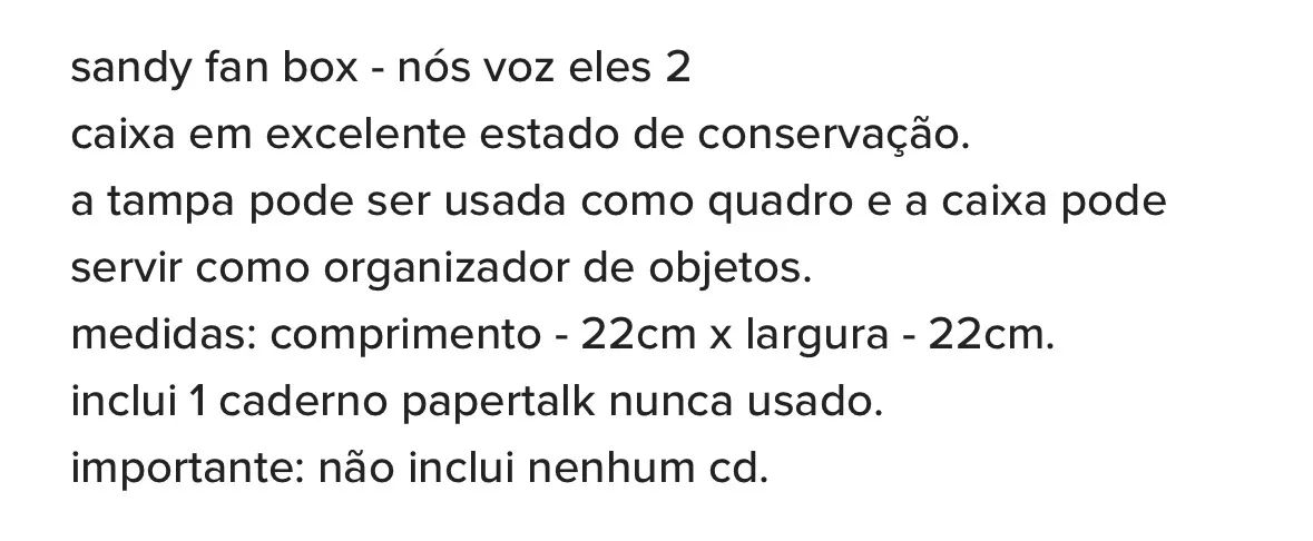 Sandy Fan Box (não inclui CD) - Nós Voz Eles 2 - Foto 4