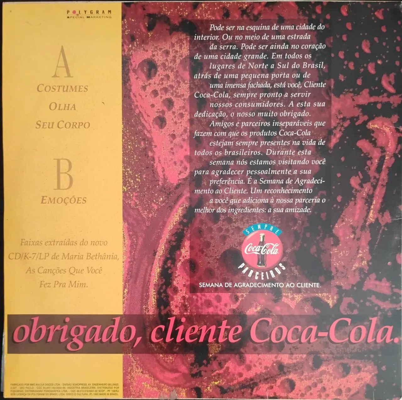 LP Vinil - Maria Bethânia - Obrigado, cliente Coca-Cola - Foto 2