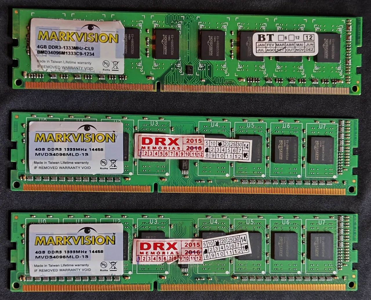 Memórias RAM DDR3 4Gb Cada