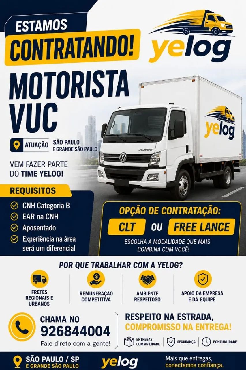 Vaga motorista 