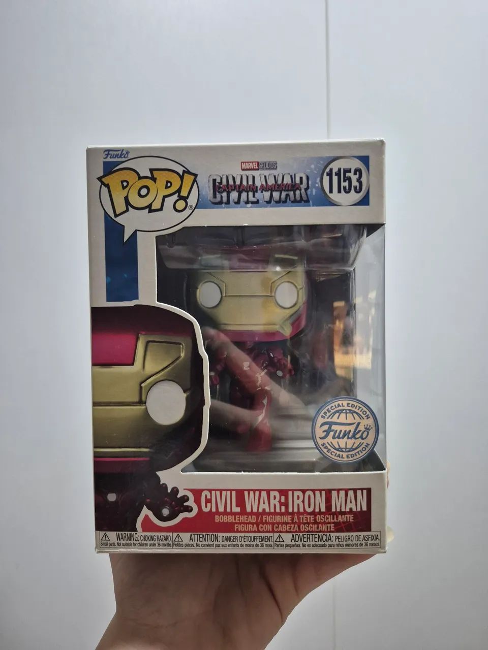Funko Pop 1153 Civil War Homem de Ferro Marvel