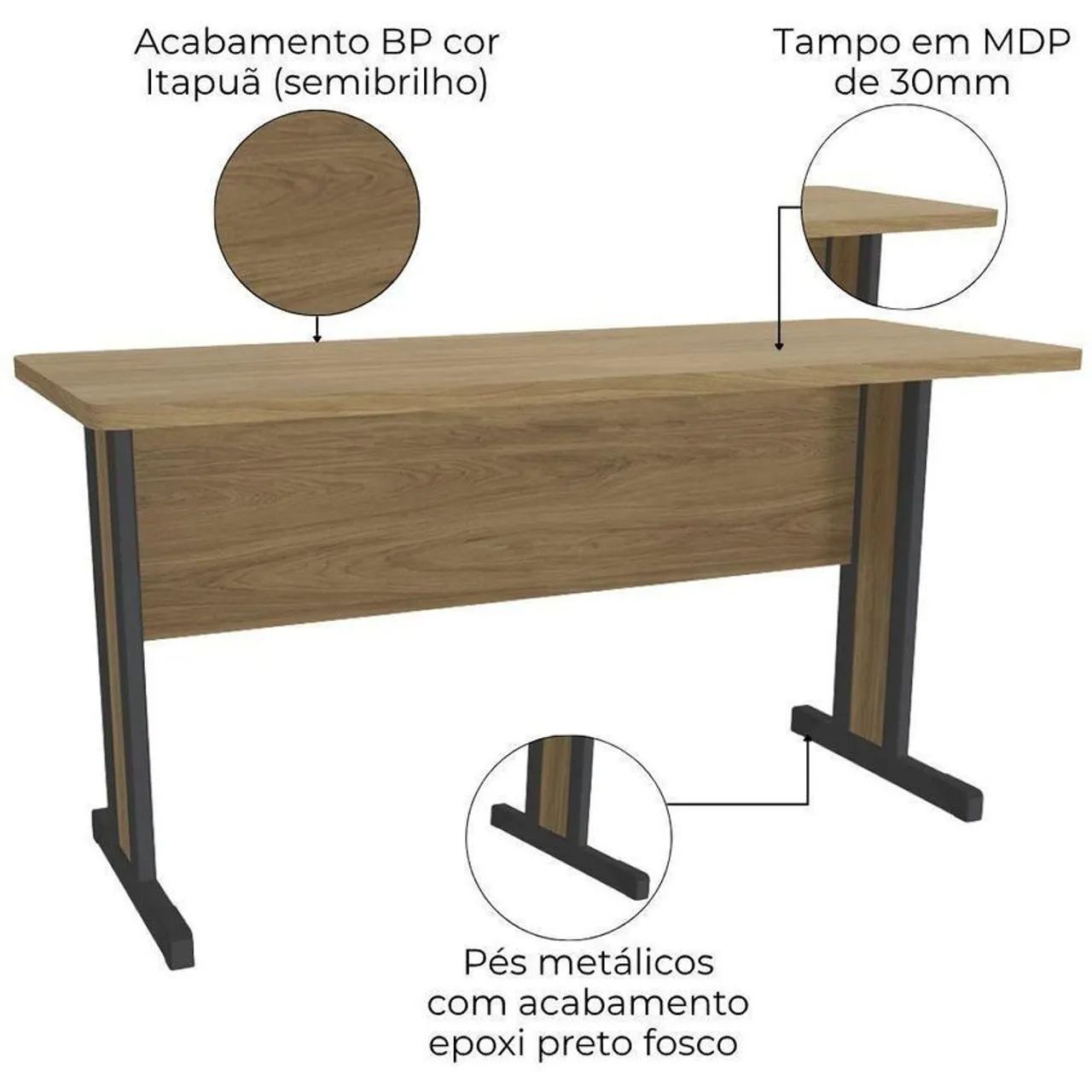 Mesa Escritorio 150 Cm Versatil 1150 Kappesberg Itapua - Foto 2