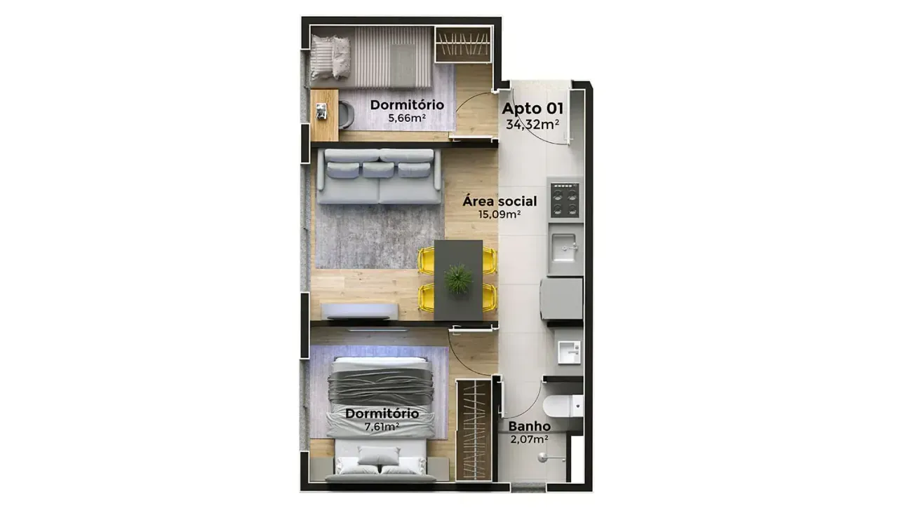 PLANTA 20m²
