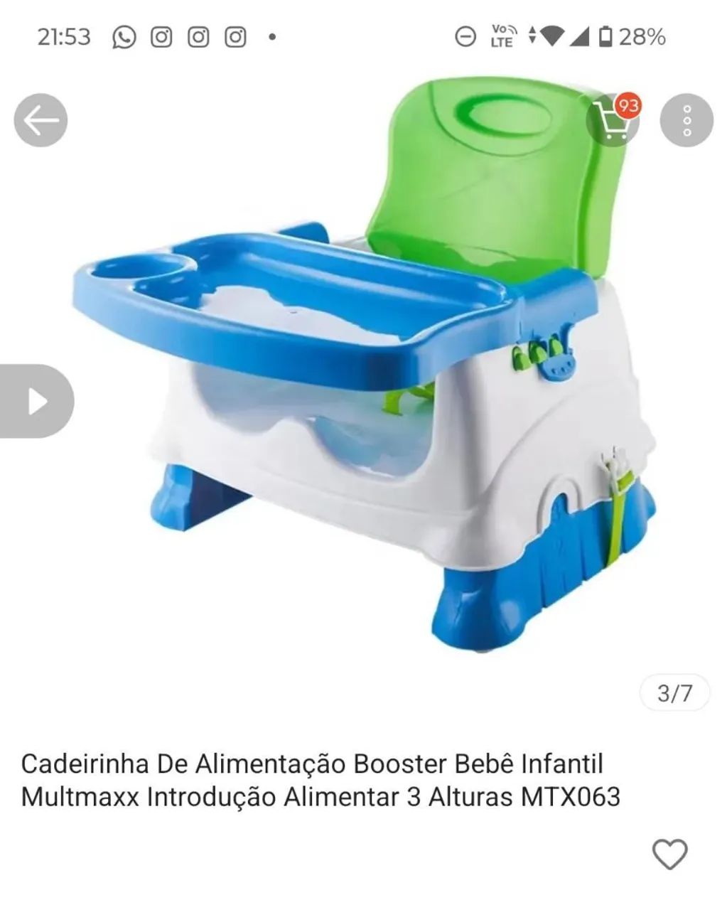 Cadeira de bebê 