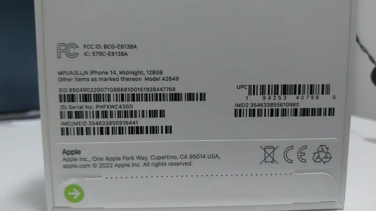 CHAME WHATSAPP *** Apple iPhone 14 128gb Preto APENAS VENDA