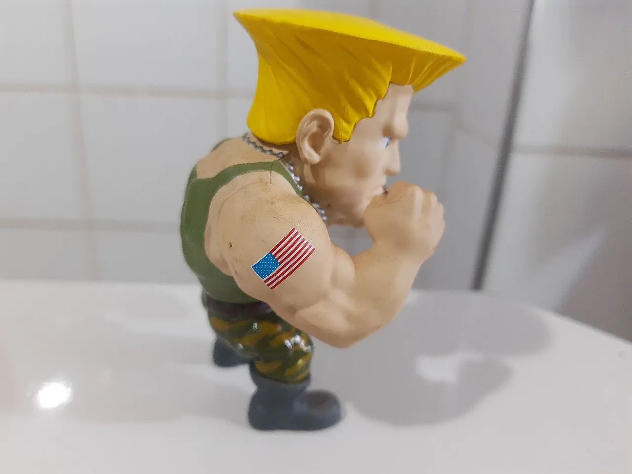 Miniatura street fighter Guile metal - Foto 4
