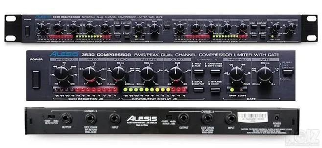 Compressor profissional ALESIS 3630 gate, limiter - Foto 2