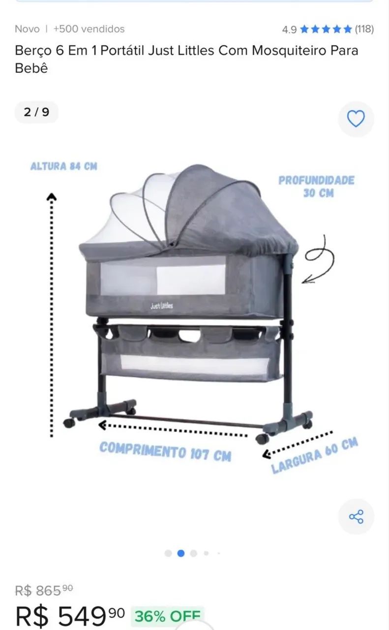 Berço portátil  - Foto 2