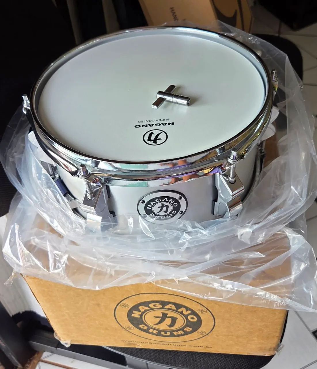 Caixa P/ Bateria Nagano Extreme Beat 10'x5 Alumínio Nova. - Foto 2