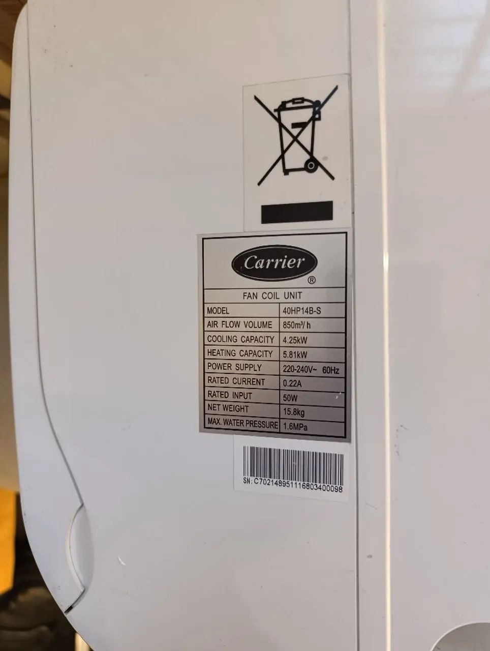 Fan coil unit carrier - Foto 2