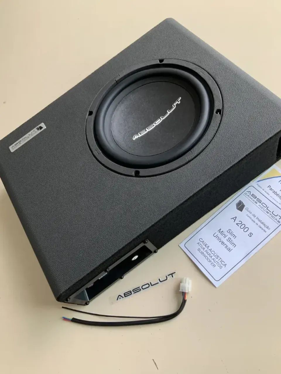 Caixa De Som Amplificada Automotiva Slim Sub 8 Polegadas