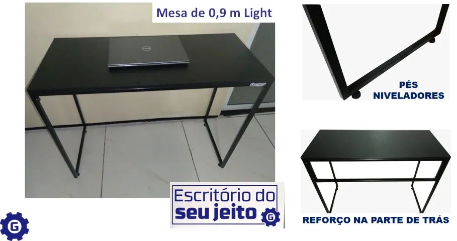 Mesa de Estudo Reforçada NOVA Escrivaninha Industrial Multiuso para Computador Notebook - Foto 5