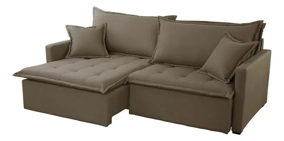Sofá Cama Marrom 2,20m Entrega Rápida