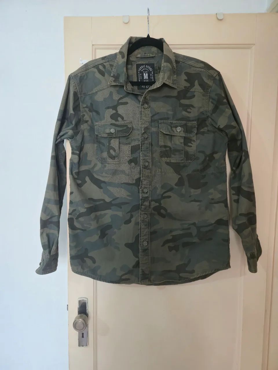 camisa militar em sarja m - Foto 2