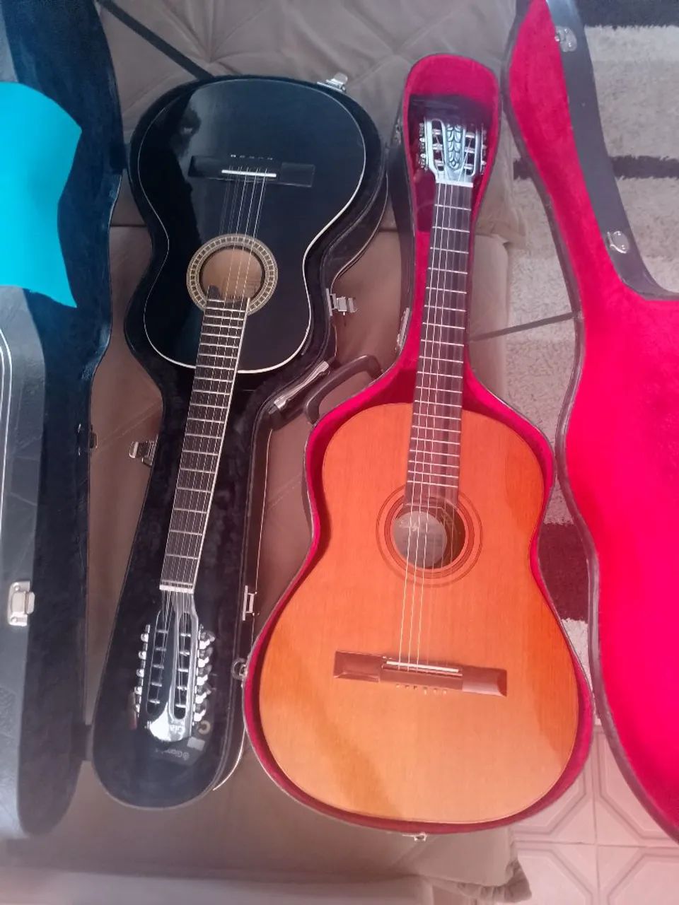Conjunto de viola Gianini elétrica e violão Di diorgi 