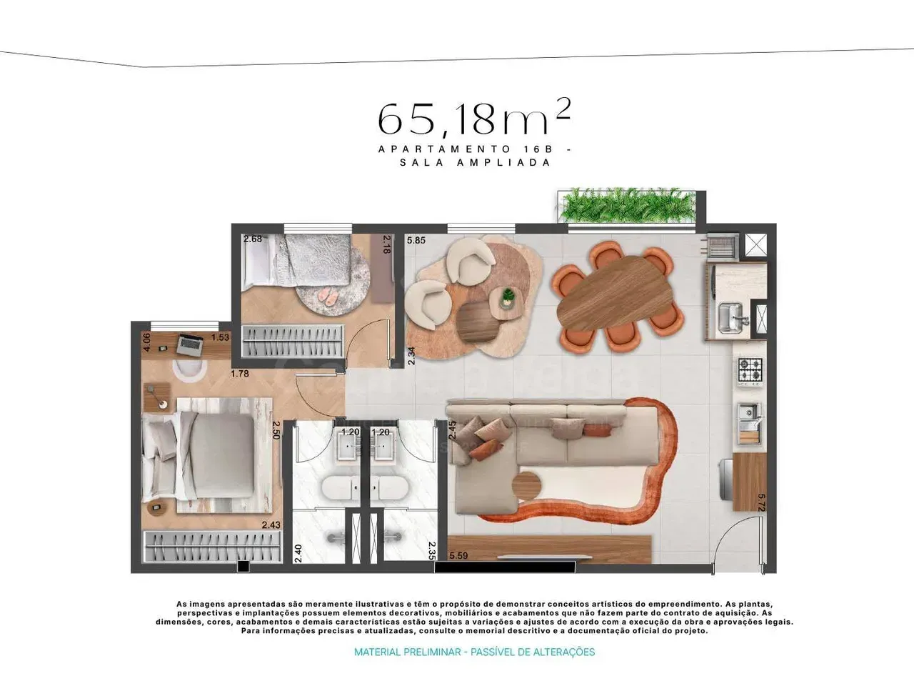 PLANTA 65m²