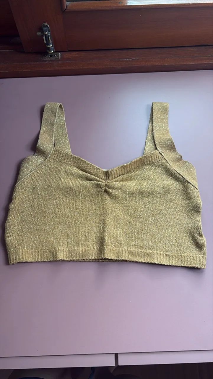 blusa bluesteel dourada pp