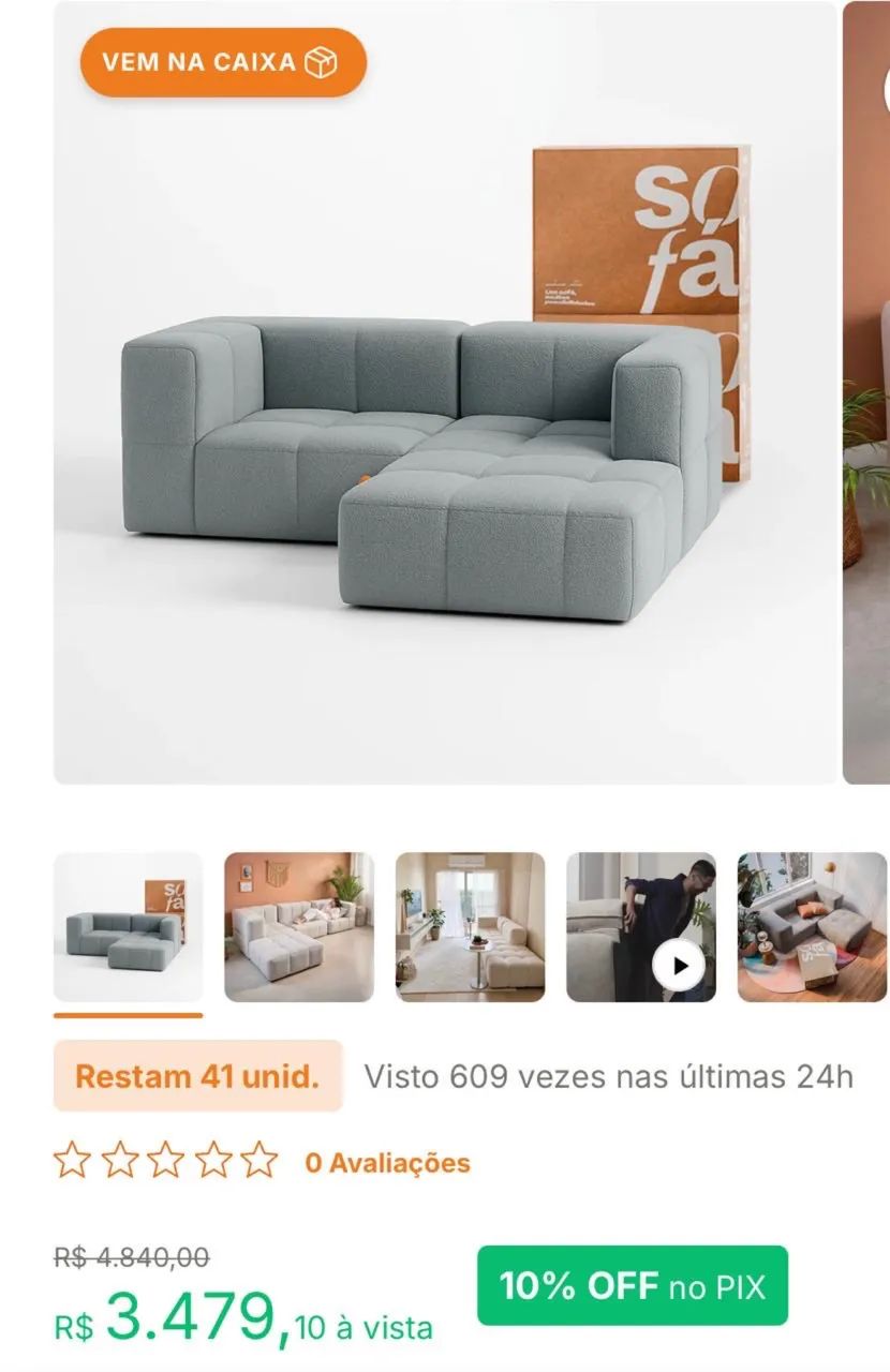 Sofa pra duas pessoas  - Foto 3