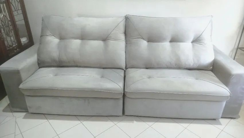 Sofá 4 Lugares Retrátil e Reclinável com Molas Ensacadas de Alta Qualidade  - Foto 5