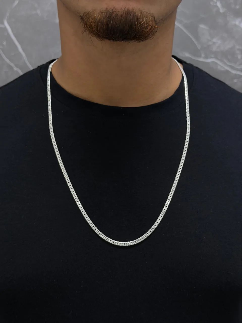 Corrente masculina prata 925