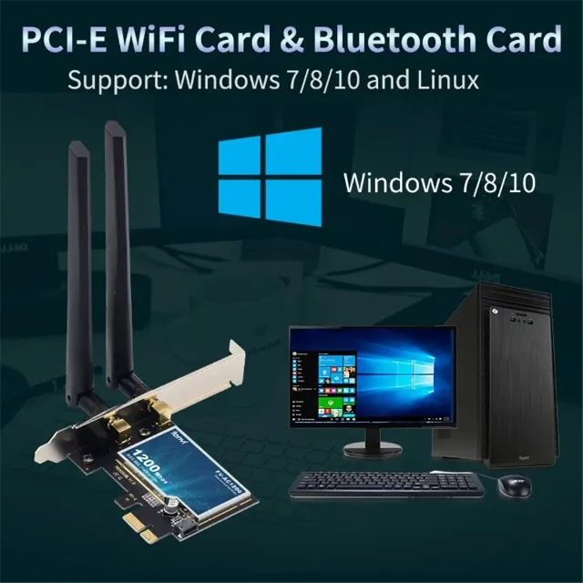 Fenvi Placa Wifi1200mbps 2.4/5ghz Com Bluetooth 4.0 Win. 7 Ao 11 - Foto 5