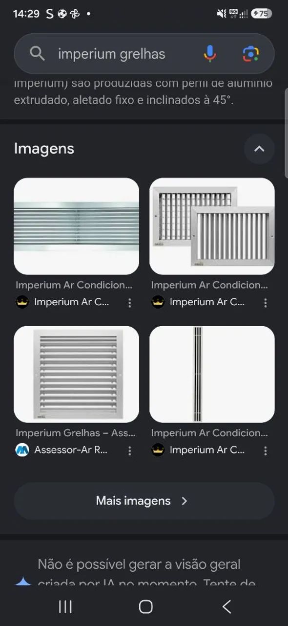 GRELHAS PARA AR CONDICIONADO 
