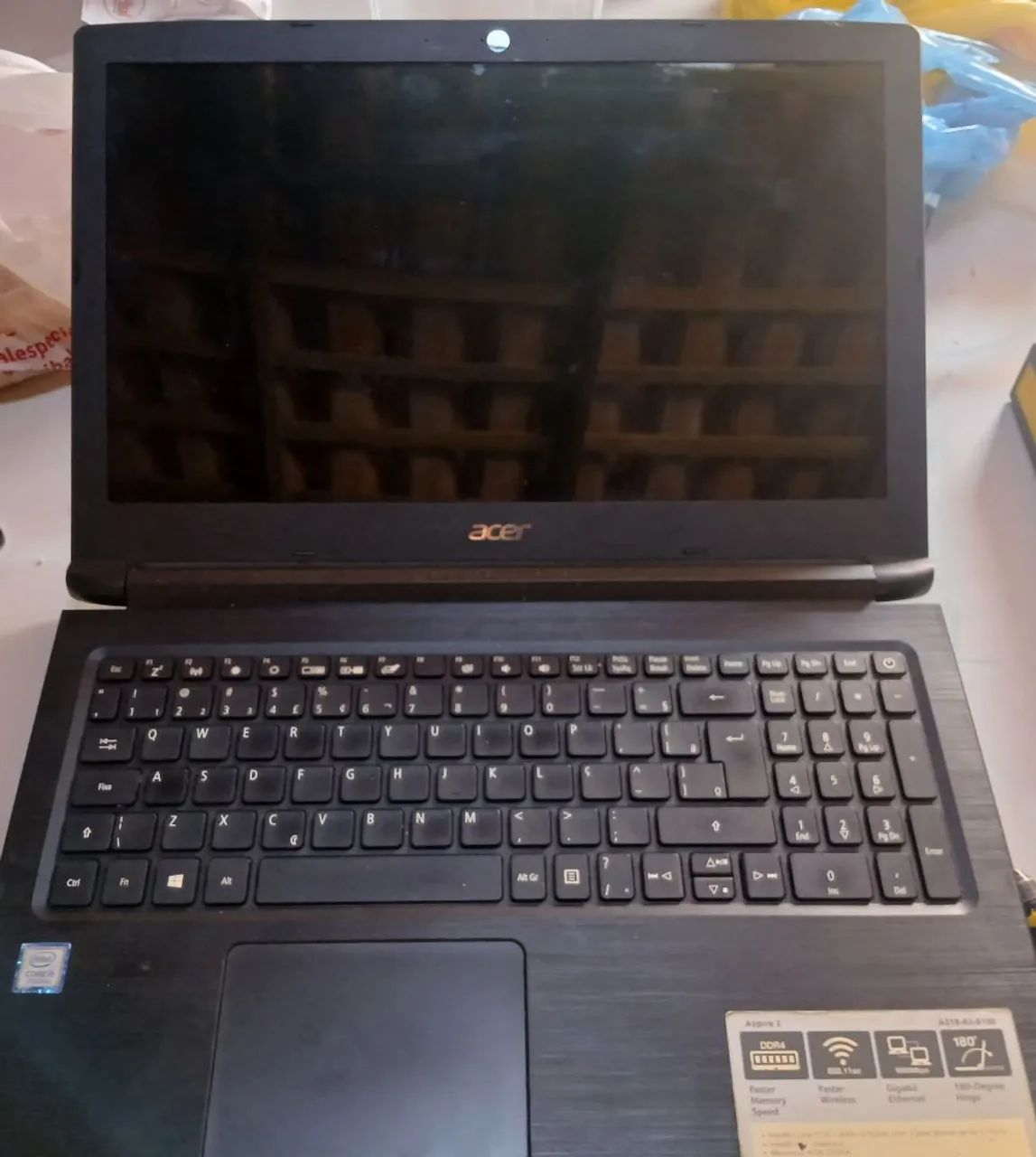 Notebook acer tela de 15 com defeito