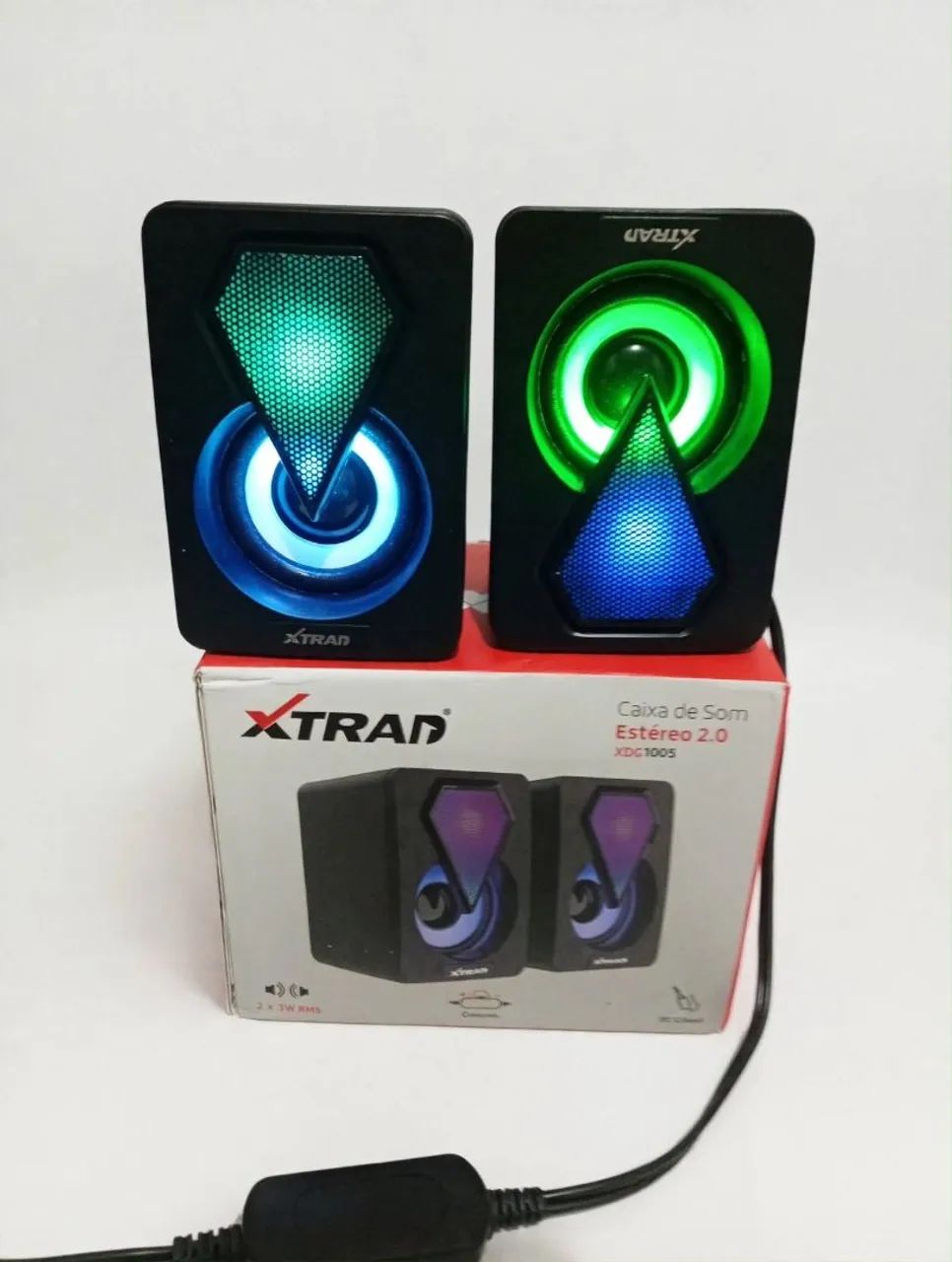 Caixinha de som para PC / Notebook XTRAD - Iluminação RGB - Foto 2